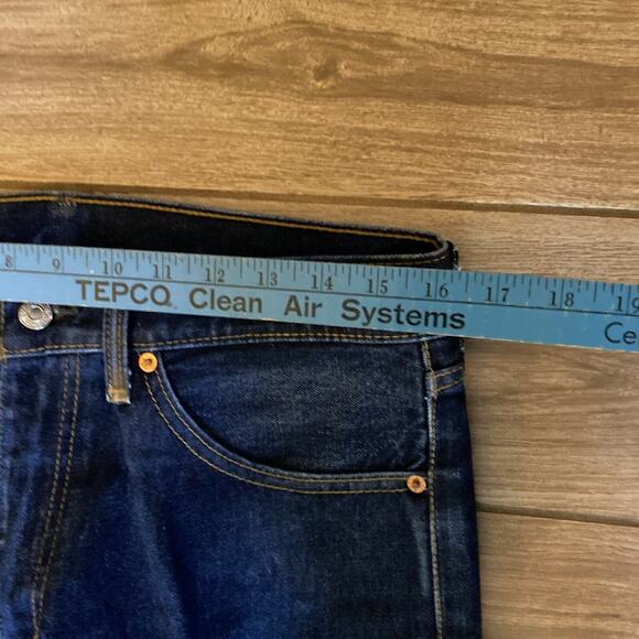 Levi's 505 Denim Jeans 33x30 Dark Wash Straight Leg - Picture 3 of 8